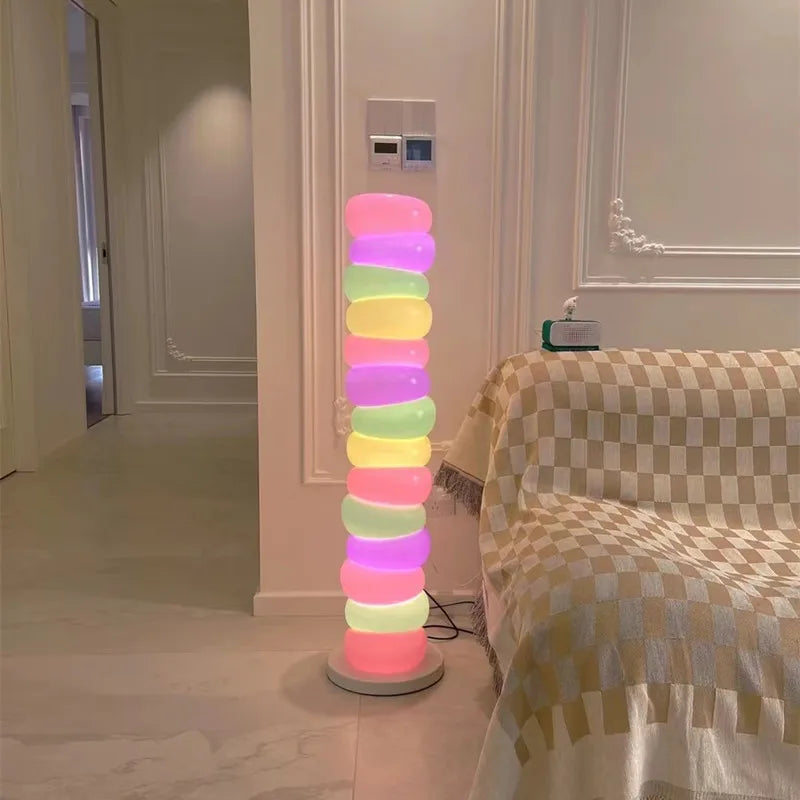 Rainbow Floor Lamp Living Room Sofa Side Standing Lamp Bedroom Lamp Candy Children's Room Atmosphere Lamp Decorative Light LED
