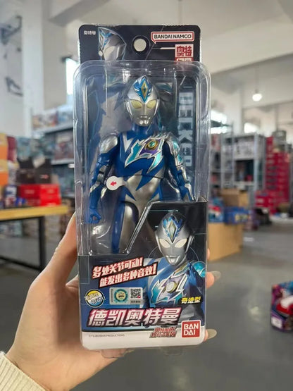 Bandai Original Genuine 17.5cm Vocal Ultraman Series Model Ornaments Movable Figure Model Collection Holiday Gifts Hot