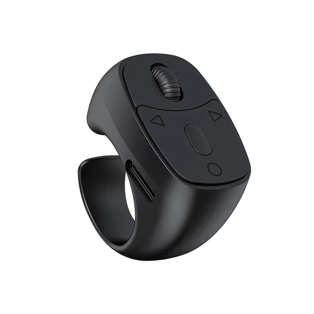 Bluetooth Ring Remote, Wireless Page Turner Scroller Selfie Clicker Shutter for iOS Android Phone, Hands-Free Controller