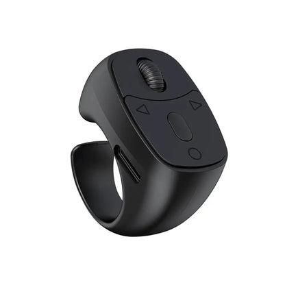 Bluetooth Ring Remote, Wireless Page Turner Scroller Selfie Clicker Shutter for iOS Android Phone, Hands-Free Controller