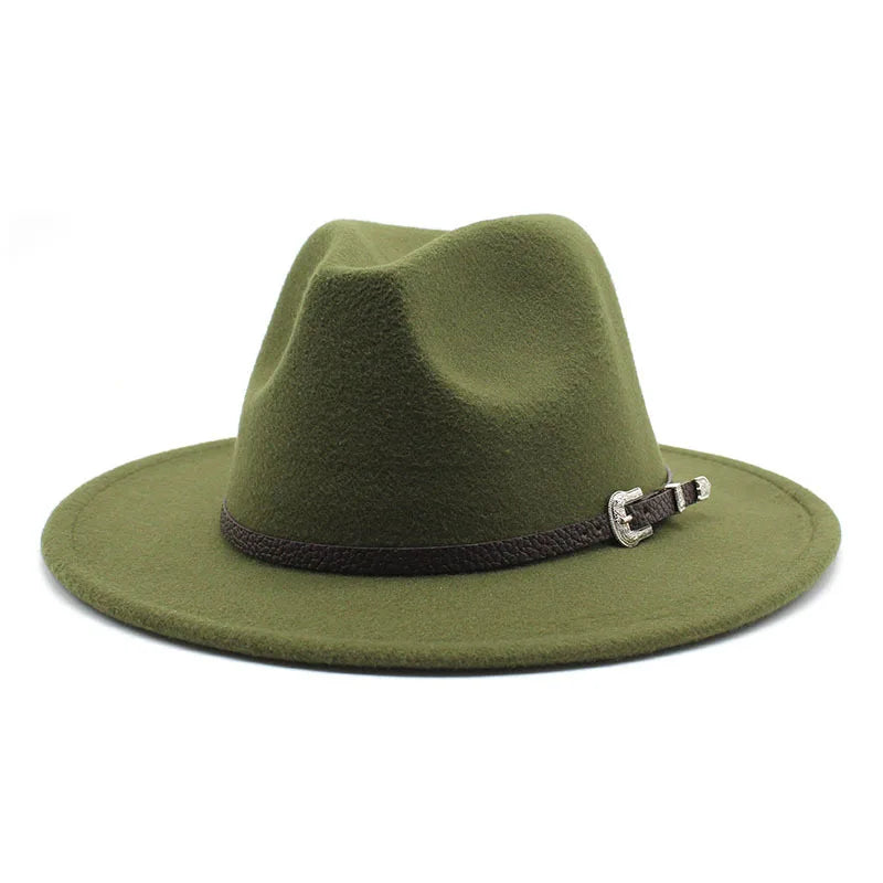 British Style Felt Jazz Fedora Hat 59-61CM Size Panama Trilby Hats for Women Men Gentleman Wedding Party Hat