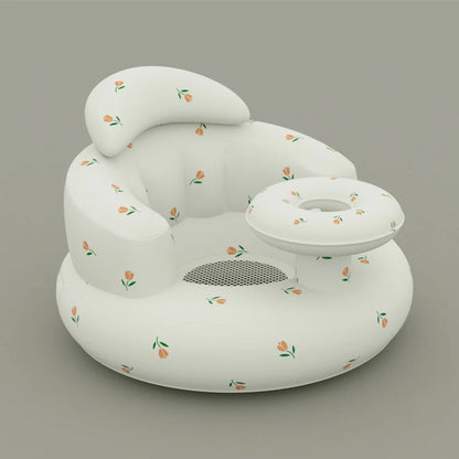 Baby Sofa Inflatable Seat for Babies  Chair with Tray, Built in Air Pump Infant Back Support Sofa Toddler Chair for Sitting Up