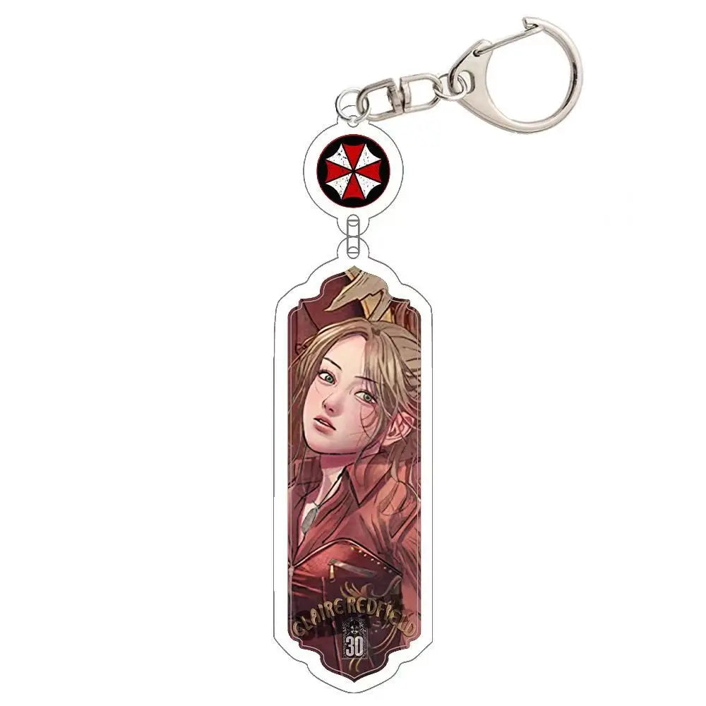 Acrylic Keychain Bag Pendant for Resident Evil Leon S. Kennedy Ashley Ada Wong Graham Decoration Accessories Exquisite Fan Gifts