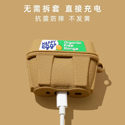 For Airpods 1 2 3 4 5 Pro Pro 2 Pro 3 Egg Carton Box Silicone Earphone Case Accessories Cover