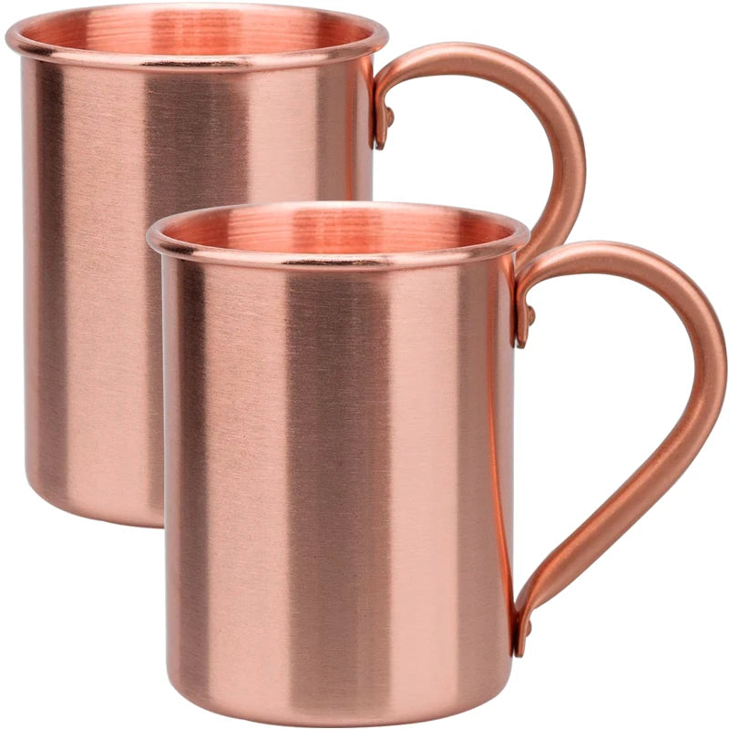 400ml Vintage Pure Copper Cup, Thickened Hammer Texture 100% Copper Breakfast Milk Coffee Mug, Handcrafted Tea Tumbler Drinkware