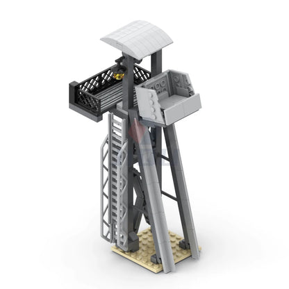 City Traffic Lamp Signpost Railway Barrier Building Blocks MOC Street View Accessories Bricks Speed Limit Indicator Warning Toys