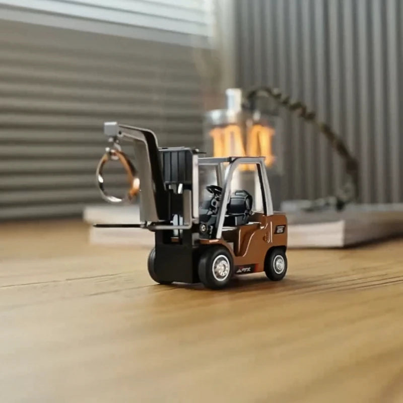 2026 New 1/64 Remote-Controlled Alloy Forklift Engineering Vehicle Tabletop Toys Model Collection Gift For Boys