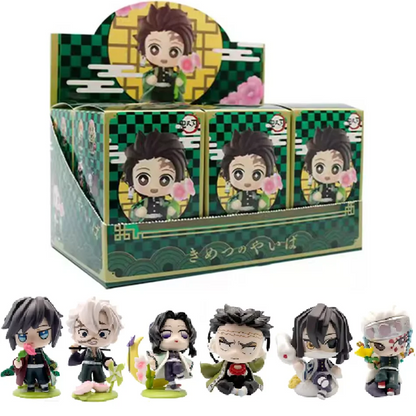 Hot Demon Slayer Tanjiro Kamado Nezuko anime cartoon figure blind box creative personalized statue model ornament surprise gift