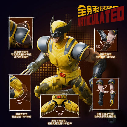 Original BLOKEES Deadpool & Wolverine X-Men Wolverine Wilson Boxed Collections Joint Mobility Action Figures Assembly Toys Gifts