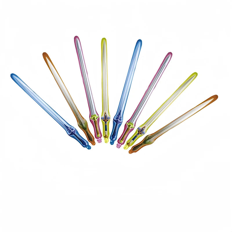 8pcs Children's Inflatable Sword Foil Balloons Hand-Held Striking Sticks Boys Girls Birthday Party Toys Performance Props Gift