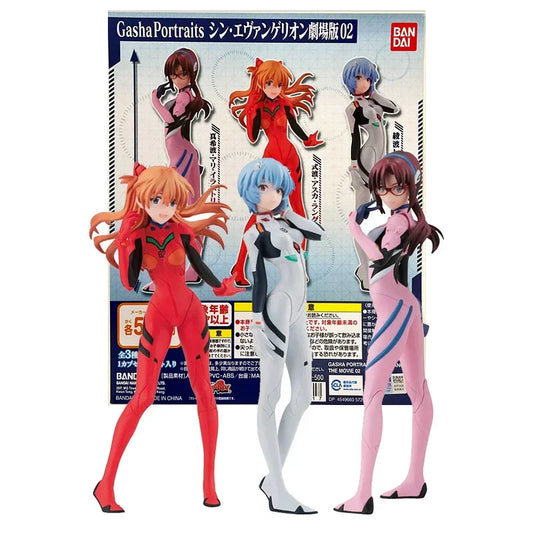Bandai Neon Genesis Evangelion Figure Toys Series EVA 02 Ayanami Rei Set Anime Figure Model Action Toy Figure Toys for Children