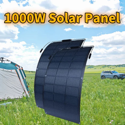 1000W Solar Panel KitsSolar Portable Power Bank 1000W  High Efficiency Flexible Charging Outdoor Solar Cells Camping Christmas