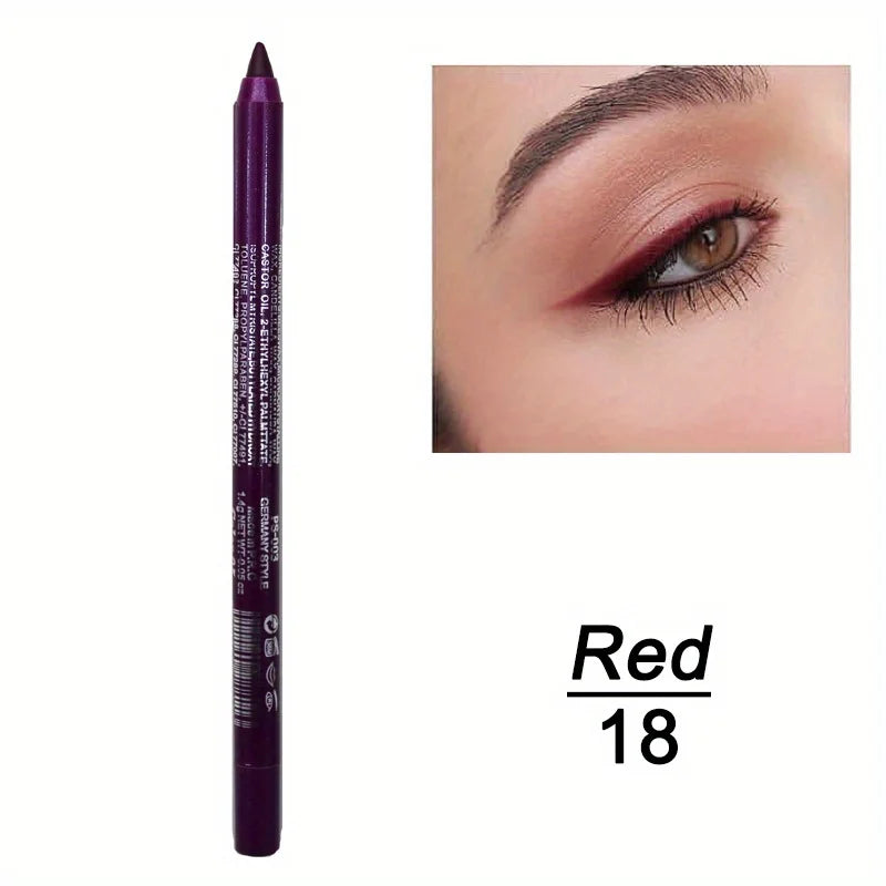 1pcs Waterproof Eyeliner Set with Glitter Effect, Includes Eye Shadow & Highlighter Pens, Colorful Makeup Kit for Stunning Looks