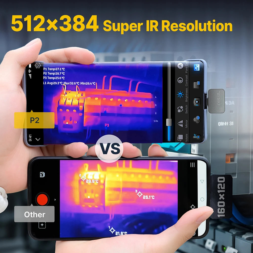 1112℉  P2 Car Diagnostics Thermal Camera Machine Repair Inspection HVAC Home Inspection Water Leakage Check