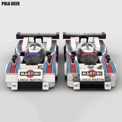 MOC Lancia LC2 Martini Rally Team Le Mans No. 6 Racing Building Block Model Small Particles Assembly Toys Puzzle Birthday Gifts