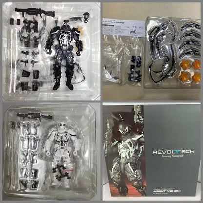 Revoltech Amazing Yamaguchi Agent Venom Full Articulated Action Figure Collectible Desktop Display Ornament For Adult Collection