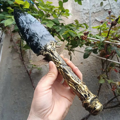 Hand Made Natural Black Obsidian Semi Precious Healing Stones Chakra Crystal Witch Magic Wands Reiki Stick For Home Decoration