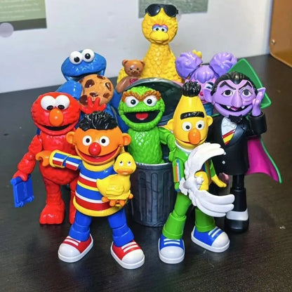 BLOKEES Sesame Street Building Blocks Kawaii Aimo Anime Cartoon Assembled Toy Desktop Model Children's Holiday Gifts
