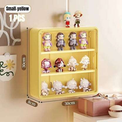 Wall Mounted Storage Box For Action Figures Magnetic Suction Display Rack Organizer for Blind Box Toy Dustproof Doll Storage Box