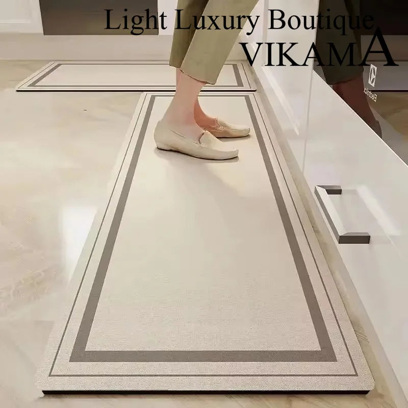 VIKAMA Kitchen Door Steps Water-Absorbing Oil-Absorbing Non-slip Foot Carpet Diatomite Bathroom Water-Absorbing Floor Mats