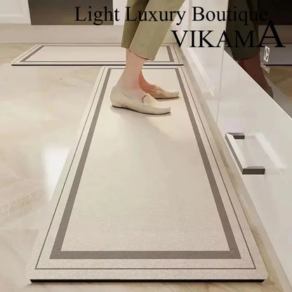 VIKAMA Kitchen Door Steps Water-Absorbing Oil-Absorbing Non-slip Foot Carpet Diatomite Bathroom Water-Absorbing Floor Mats