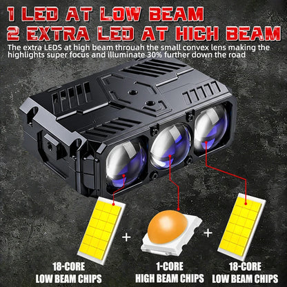450W Car Grill Led Work Light Bar 3000K 6000K Projector Led Bar White Yellow Spotlights Grille Lights Motorcycle Offroad Truck