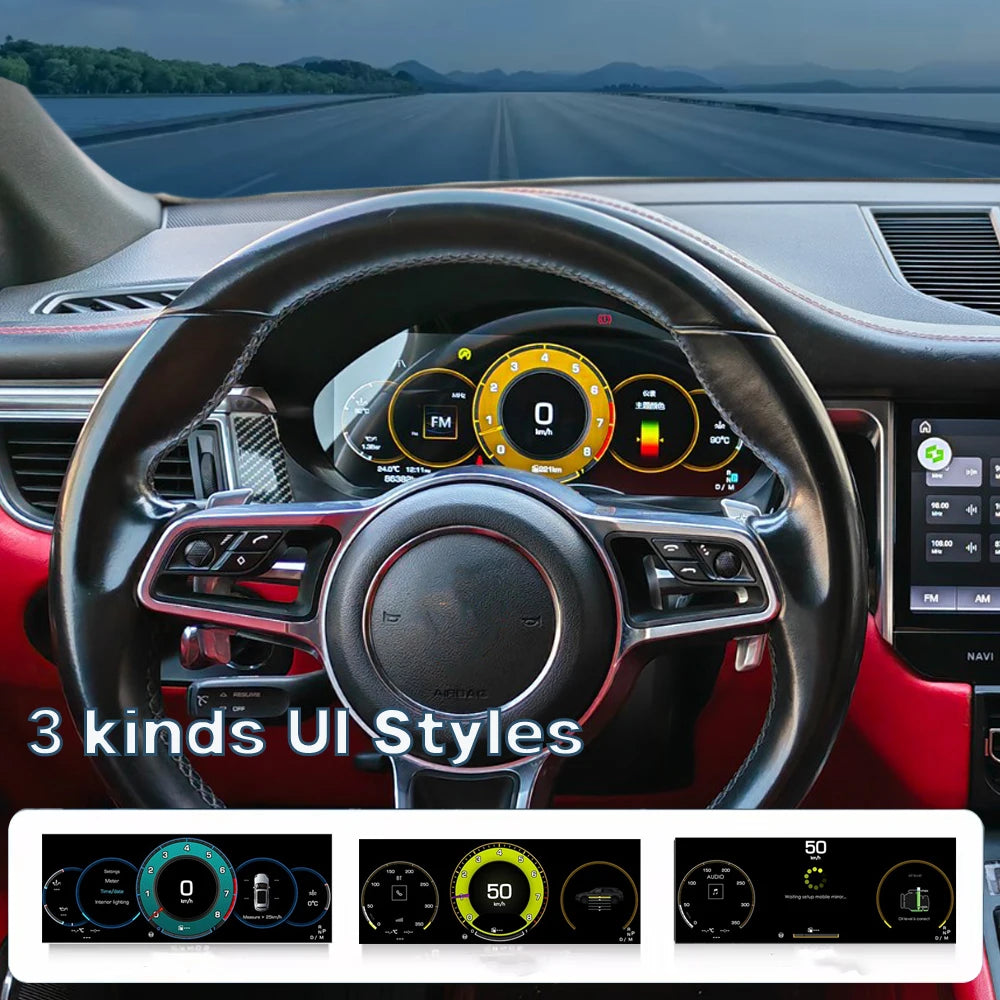 10.25 HD Digital Instrument Cluster For Porsche Macan 2014-2025 Wireless Carplay Speedometer, Dashboard, Gauge, Virtual Cockpit