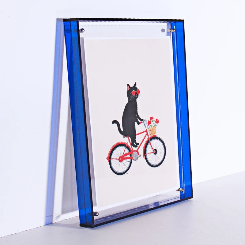 Colours Acrylic Photo Frame Translucent Picture Frame for Wall Hanging,Desktop Bedroom Living Room Study Wall Decoration