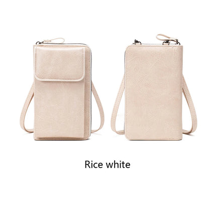 All-Match Zipper Shoulder Bag, Trendy Solid Color Phone Bag, Versatile Purse With Detachable Strap