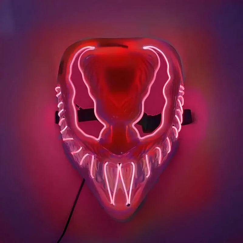 Horror Halloween GlowMasks Led Luminous Scream Venom Mask Carnival Masquerade Party Cosplay Scorpion Mask New