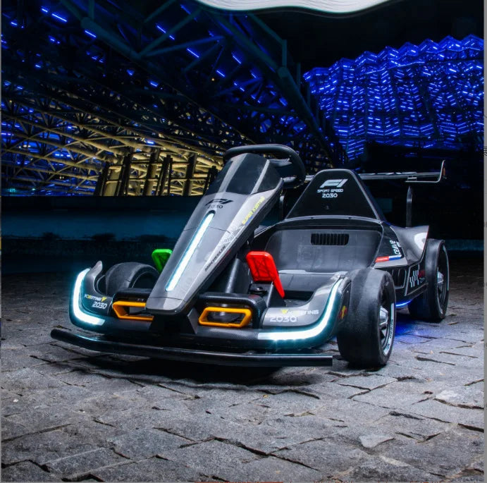 24V14 Battery Drift Children's Four-wheel Kart Electric F1 Parent-child Toy Car with Remote Control and EVA Front Wheel