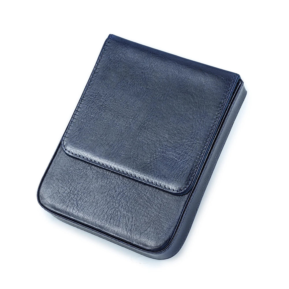 Luxury Genuine Leather 6 Slots Pen Case With Removable Pen Tray Holder Pencil Case Office School Supplies Pouch Creative Gift