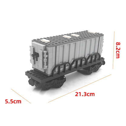 MOC Train Carriage Model, Rail Transport Vehicle, Coal Transport Vehicle, Rail Lift Pole Indicator Light, Train Accessories