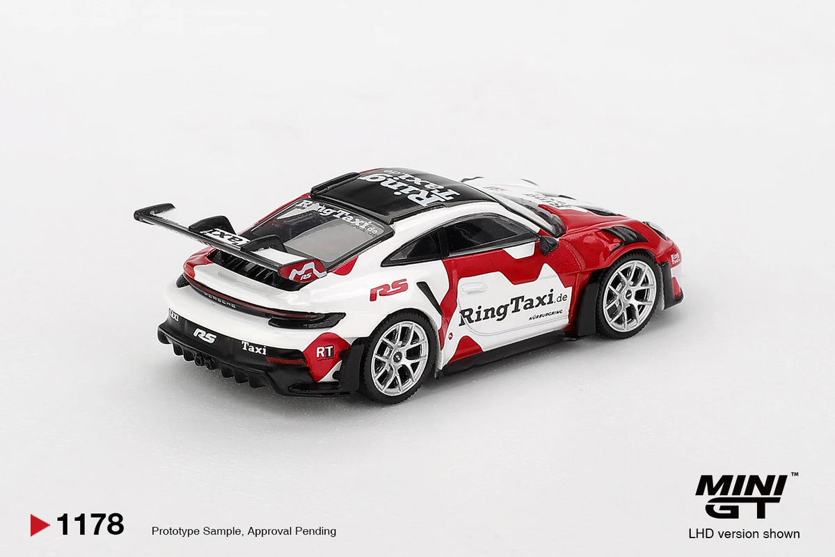MINIGT 1/64 Porsche 911(992) GT3 RS Weissach RingTaxi.com MGT01178-CH Cars Alloy Diecast Metal Model Kids Toys Boys