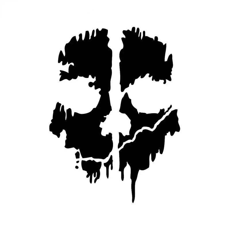 Call of Duty Ghost Head Skull Silhouette Car Sticker Waterproof Sunscreen Die Cut Window Trunk & Motorcycle Decal for Car Stylin