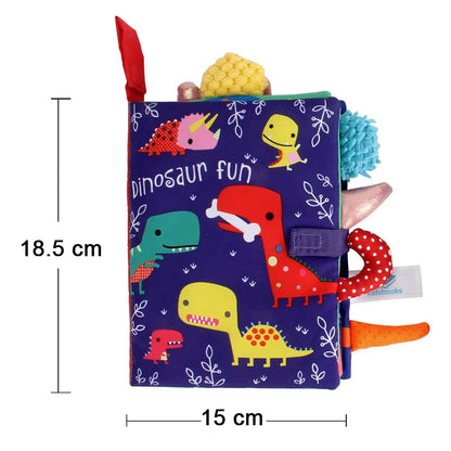 Soft Baby Books 3D Touch Feel High Contrast Cloth Book Sensory Early Learning Stroller Toys for Infant Toddler Gifts 0-12 Months
