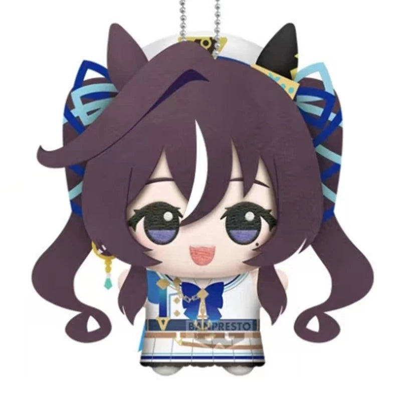 12cm New Uma Musume Pretty Derby Plush Toys UMPD Kitasan Black Almond Eye Anime Game Character Merchandise Keychain For Fan Gift