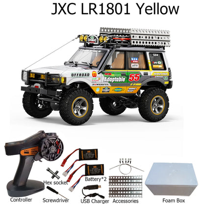JXC LR1801 1/18  RC Car 4WD 2.4G Remote Control Car Full Proportion Dual Speed Simulation LED Climbing Off-road RC Toy As Gift