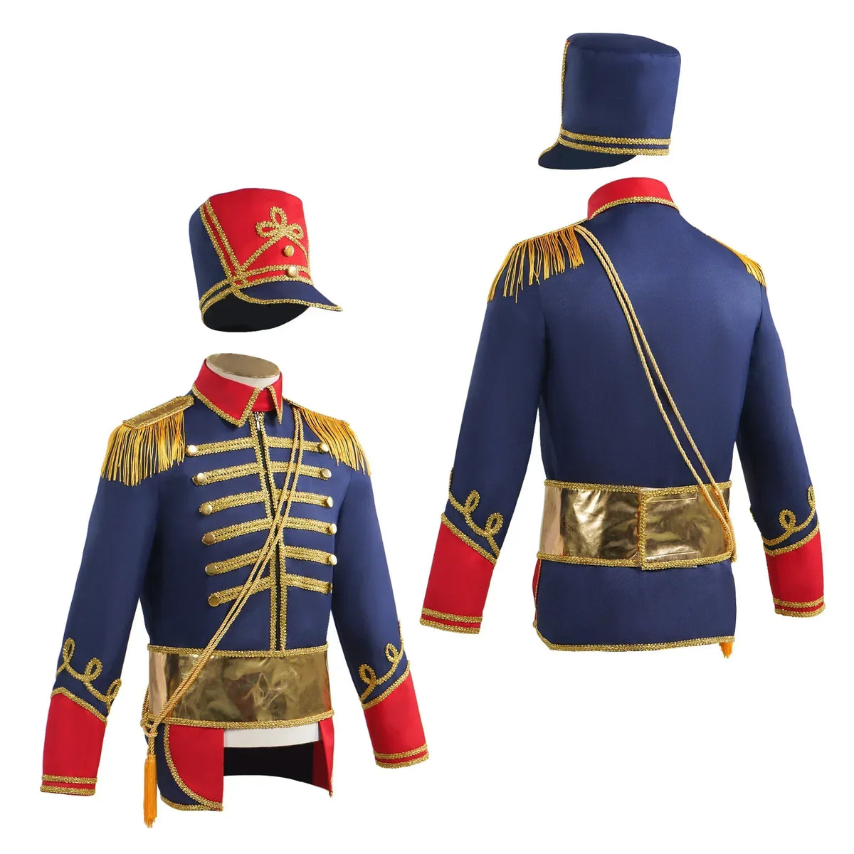 2026 New European Adult Nutcracker Costume Medieval Royal Military Uniform Jacket European Retro Court Tailcoat Halloween Jacket