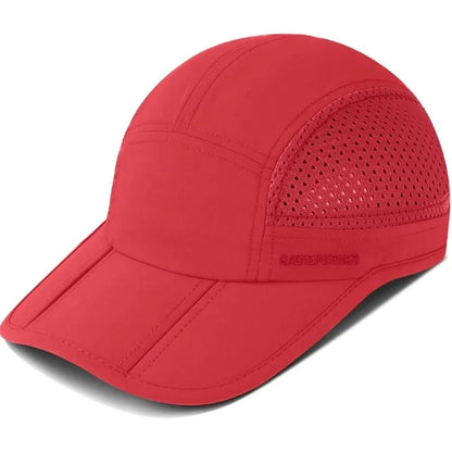 GADIEMKENSD Men Women Folding Climbing Peaked Cap Baseball Cap Outdoor Breathable Camping Hiking Quick Drying Trekking Sun Hat