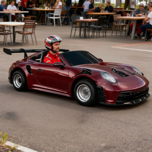 Steel Frame Electric Four-Wheeled Drift Karts with LED Light Customizable Go-Karts Racing Cars Suitable for Outdoor Sports