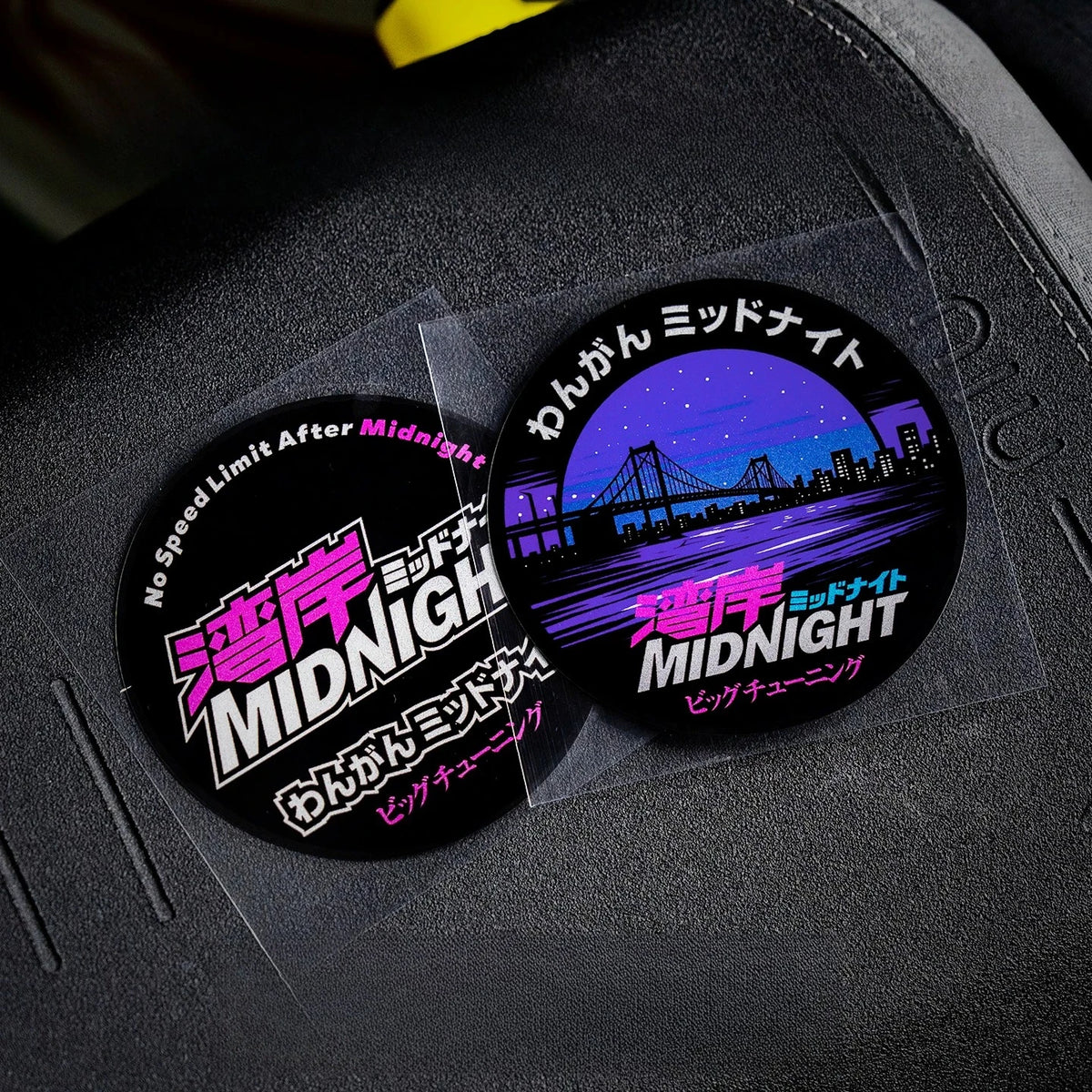 Midnight Club Wangan JDM Racing Sticker Set 2 Styles Japanese Kanji Pink Purple Night City Waterproof Vinyl