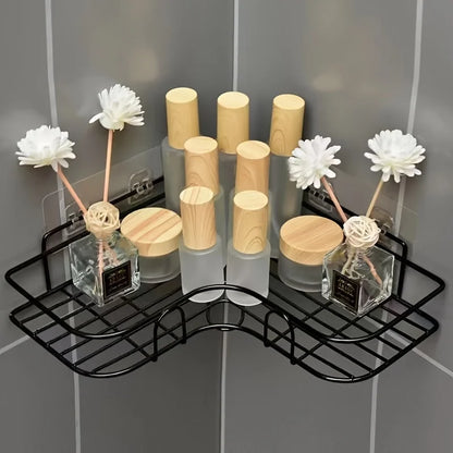 Bathroom Shelf, Shower Caddy Rack, Bathroom Kitchen No Punching Triangle Storage Rack, Shower Shelf, Shampoo Storage Rack Holder