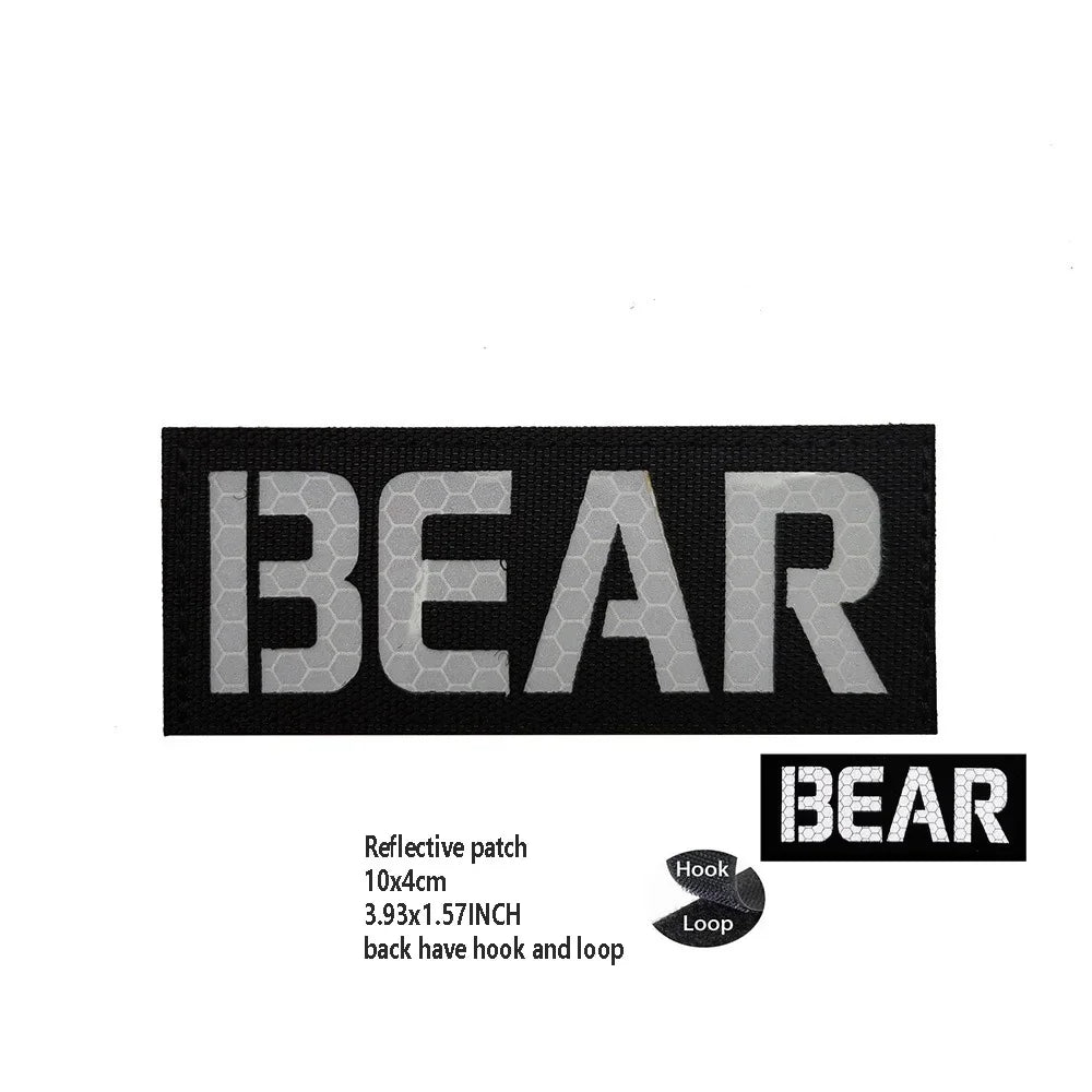 PVC Rubber Patch USEC Team Badge BEAR Magic Armband IR Reflective Tactical Morale Backpack Hook and Loop Patches for Clothing