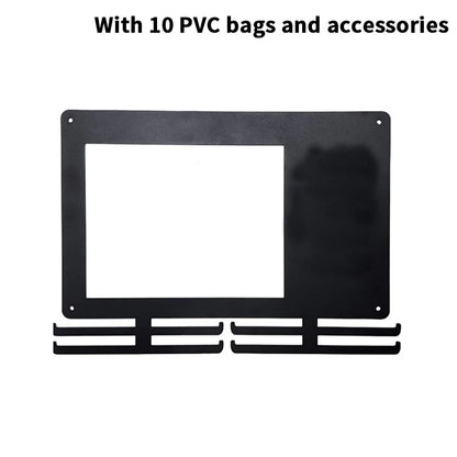 1Pc Metal Wrought Iron Medal Hook Rack - Wall Mounted Square Display Stand, Numbered Multifunctional Cloth Hanger Wall Decor