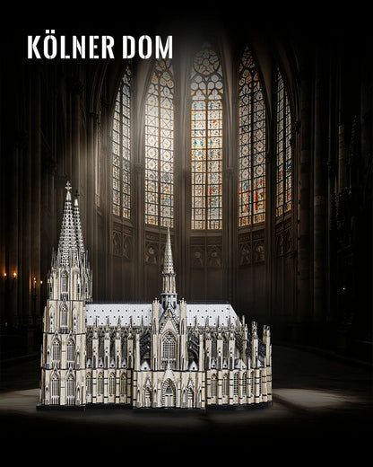 Piececool 3D Metal Model Kits Kölner Dom 3D Puzzles for Adult Building Blocks Jigsaw DIY Craft for Home Decor Best Gifts