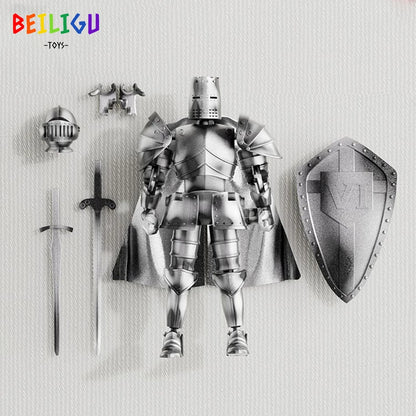 Europe Medieval Knight Multi-Joint Movable Action Figures Warrior Robot Sword Shield Assembly Toy Collection Model Holiday Gift