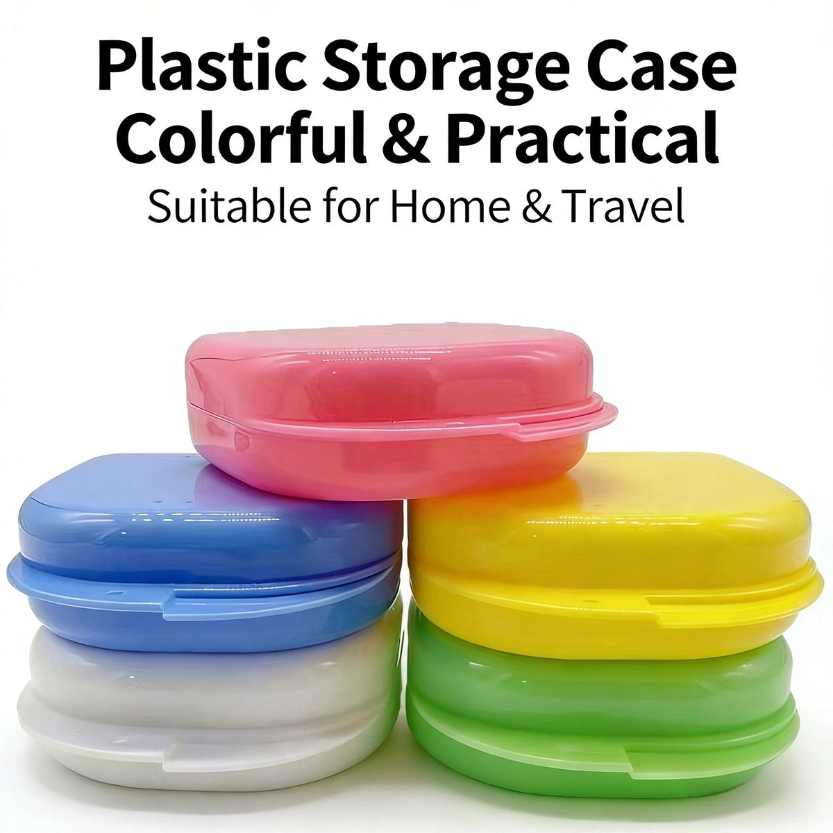 50pcs Denture Storage Box Dental Orthodontic Braces Retainer False Teeth Protective Case Prosthesis Teeth Container Boxes