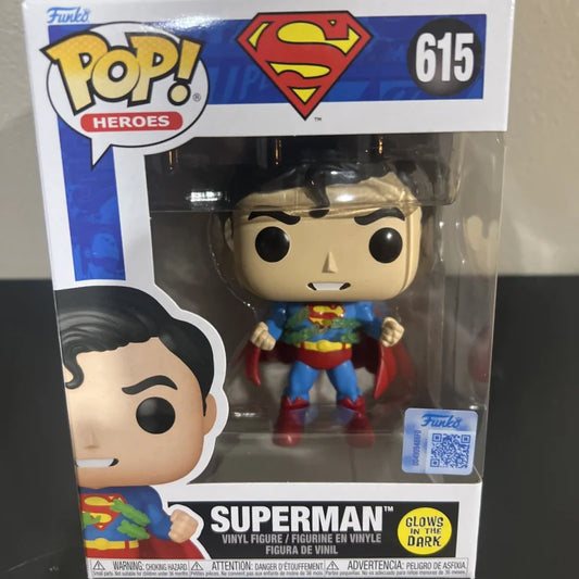 Funko Pop DC Comics Superman 615 Original Glow in The Dark Vinyl Figure Collectible Model Toy Desktop Decoration Gift for Fans