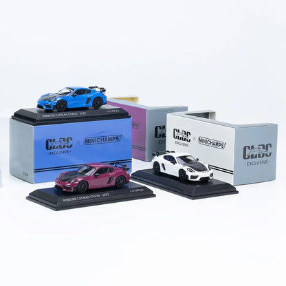 Minichamps 1:64 Cayman GT4 RS simulation limited alloy car model, children's birthday toys gift trendy accessories.